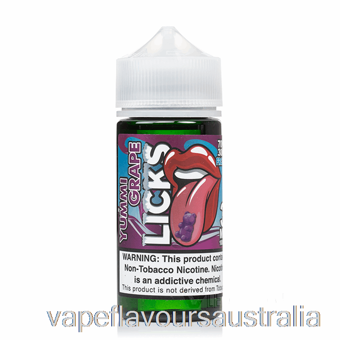 Vape Nicotine Australia Frozty Yummi Grape - LICKS Roll Upz - 100mL 0mg